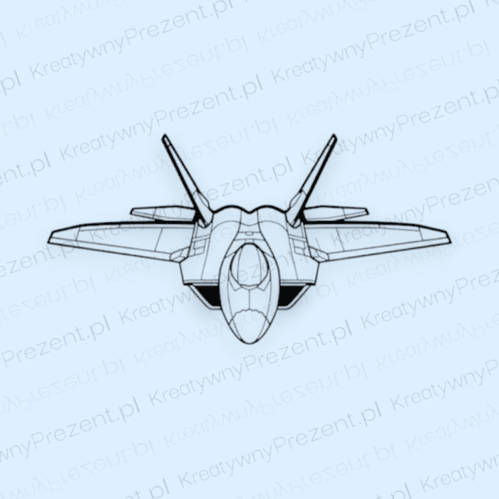 KONTUR SAMOLOTU F-22 RAPTOR - DEKORACJA ŚCIENNA