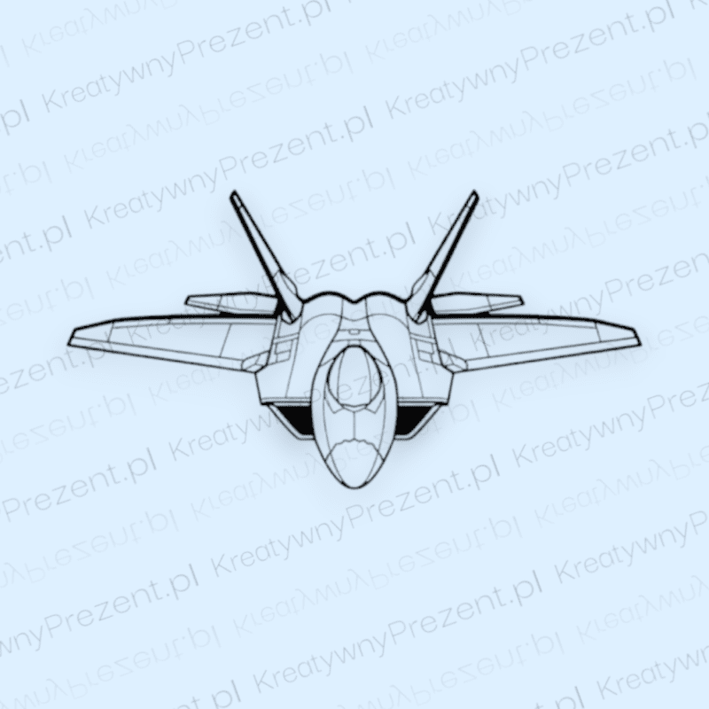 KONTUR SAMOLOTU F-22 RAPTOR - DEKORACJA ŚCIENNA