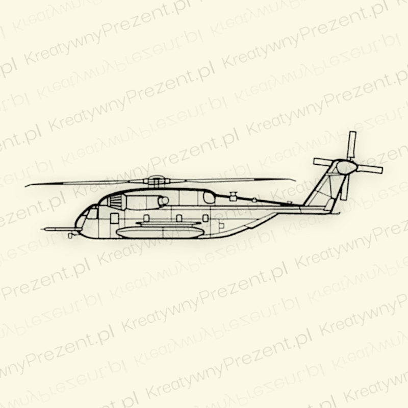 KONTUR ŚMIGŁOWCA – UH-1H HUEY – DEKORACJA ŚCIENNA