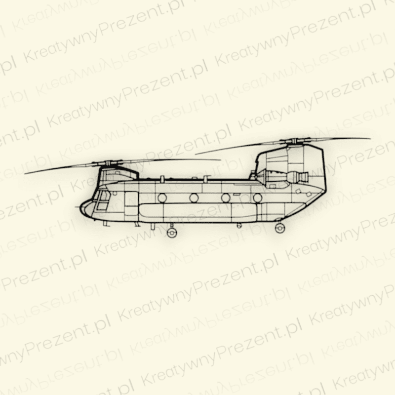 KONTUR ŚMIGŁOWCA - CH-47 CHINOOK - DEKORACJA ŚCIENNA